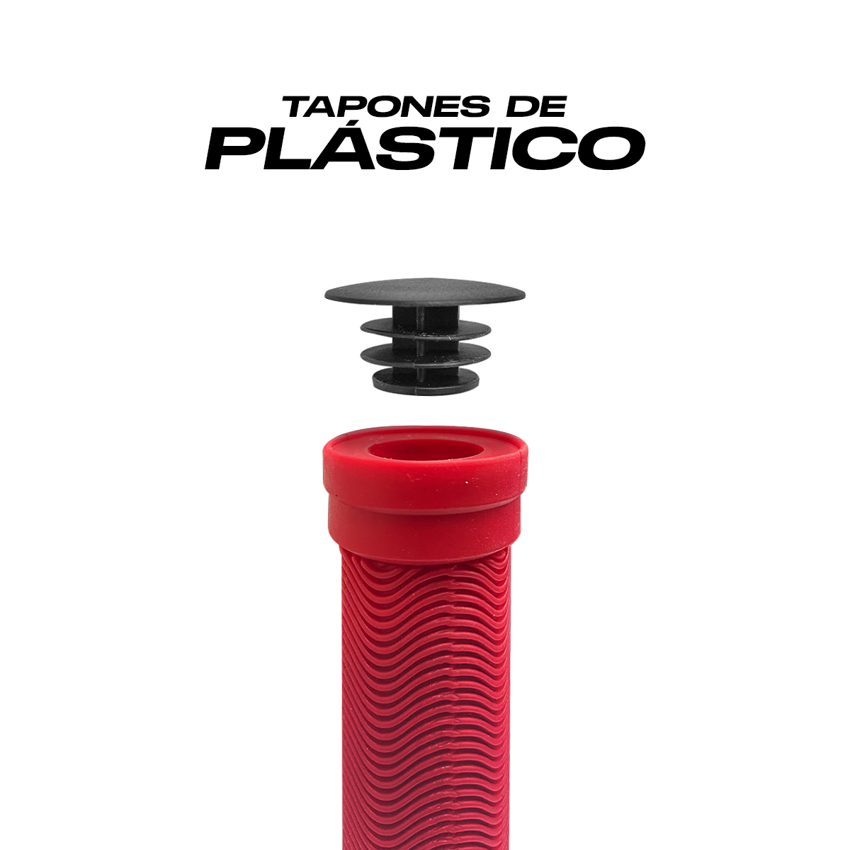 Puños Bicicleta Bmx Tpe Anti Deslizantes 22.2mm Bunnyhop Rojo