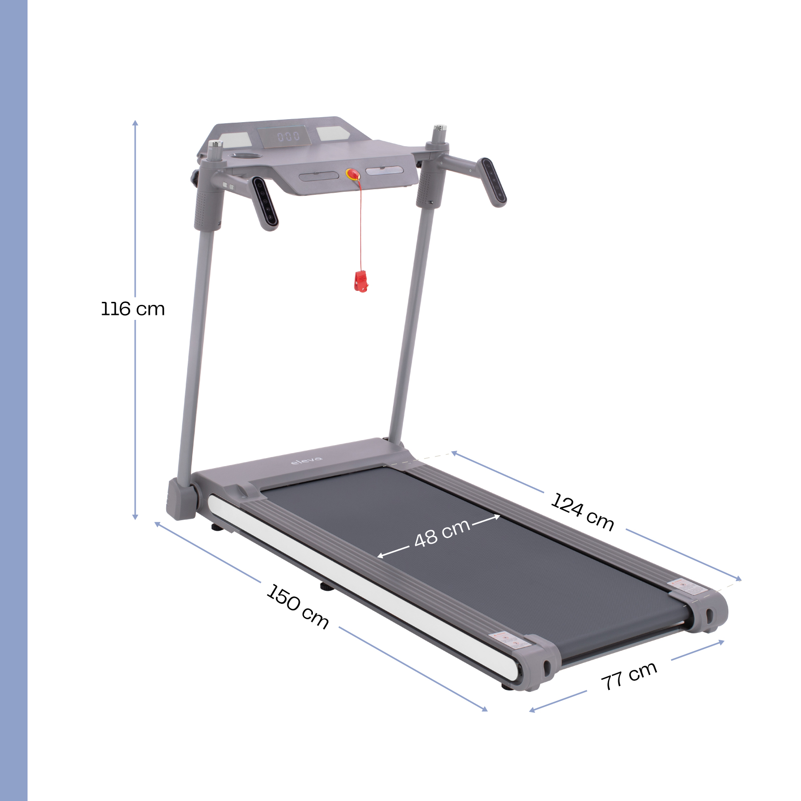 Caminadora Eléctrica Eleva Velocidad 16 km/h 3HP 12 Programas de Ejercicio + Bluetoothdos + Ventiladores Duales + 3 Niveles Altura + Iluminación LED