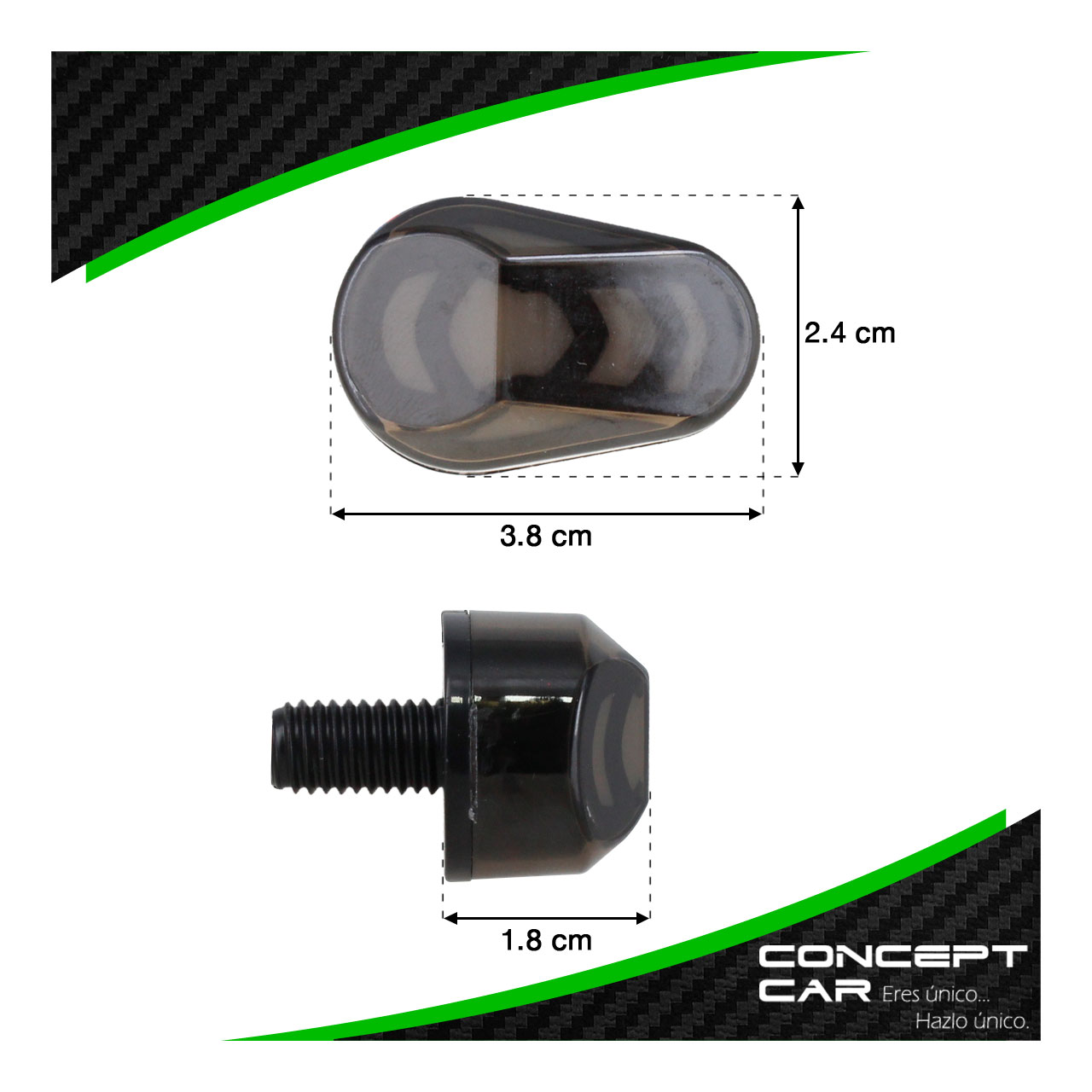 Par Direccionales Mini Para Moto Universal Gel Bicolor