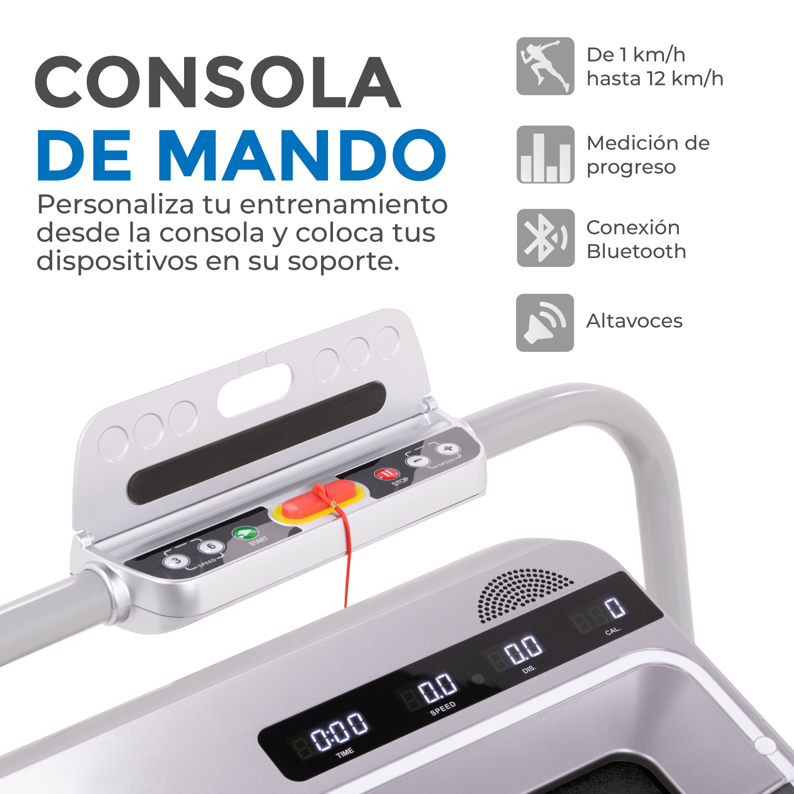 Caminadora Eléctrica Altera Walking Pad Motor 1HP Velocidad de 1 a 6 km/h con Bluetooth y Control Remoto