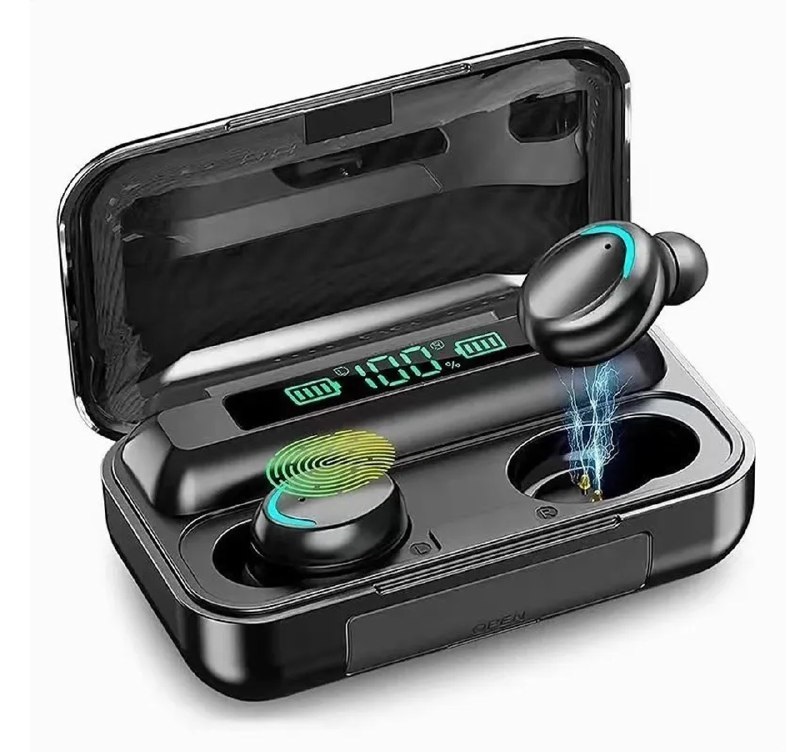 3 Audífonos In-ear F9-5 Inalámbricos Bluetooth Mayoreo Llamadas Negro