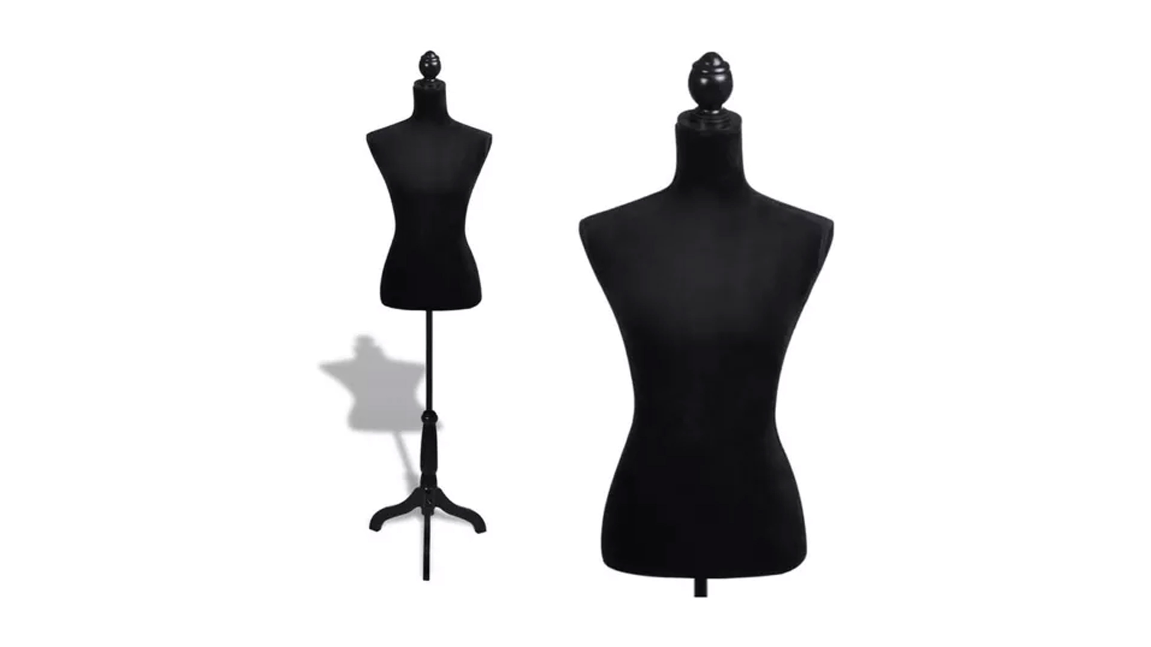 Maniqui Modista Costura Femenino Torso Ajustable Negro Maniquie 