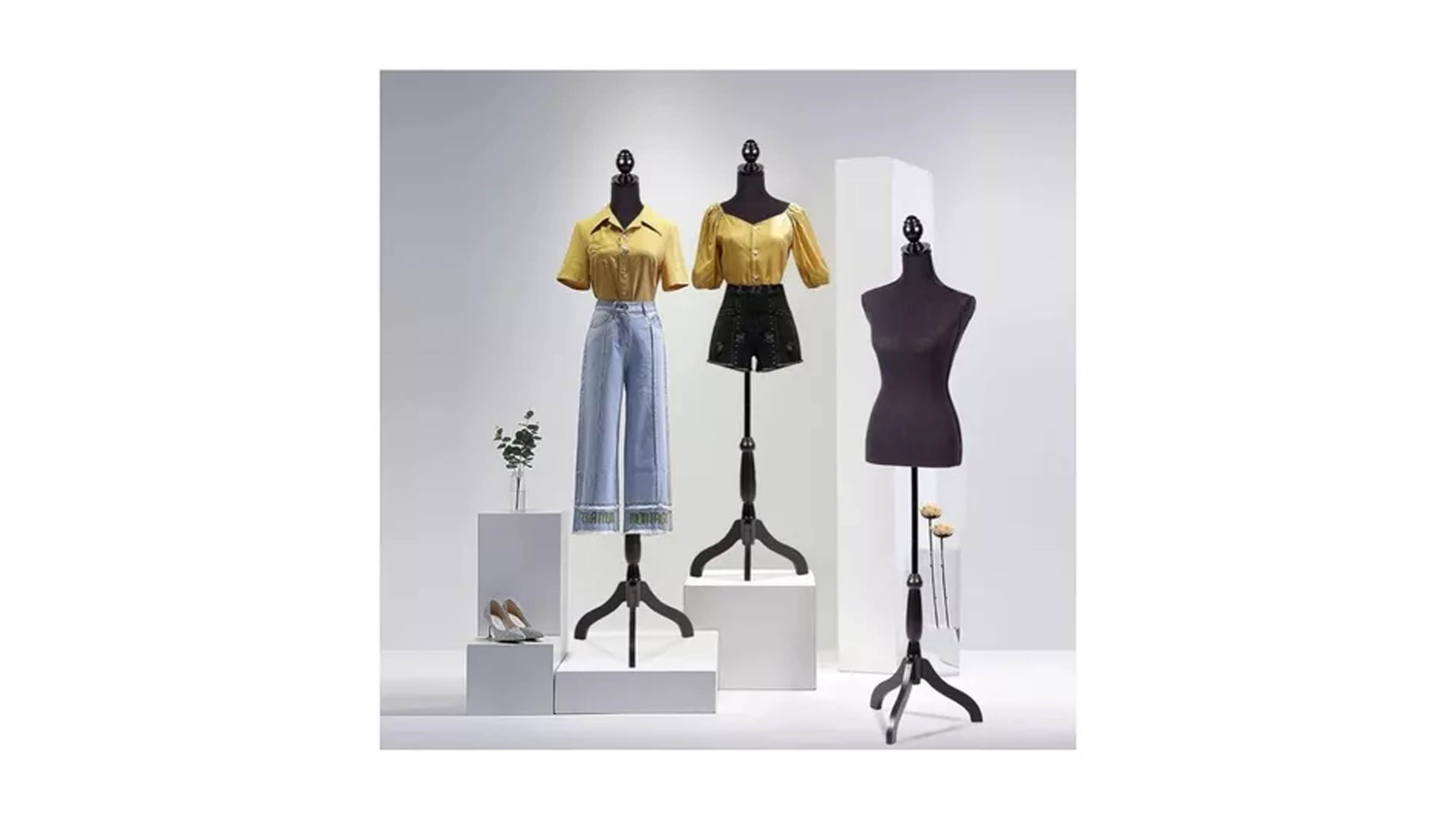 Maniqui Modista Costura Femenino Torso Ajustable Negro Maniquie 