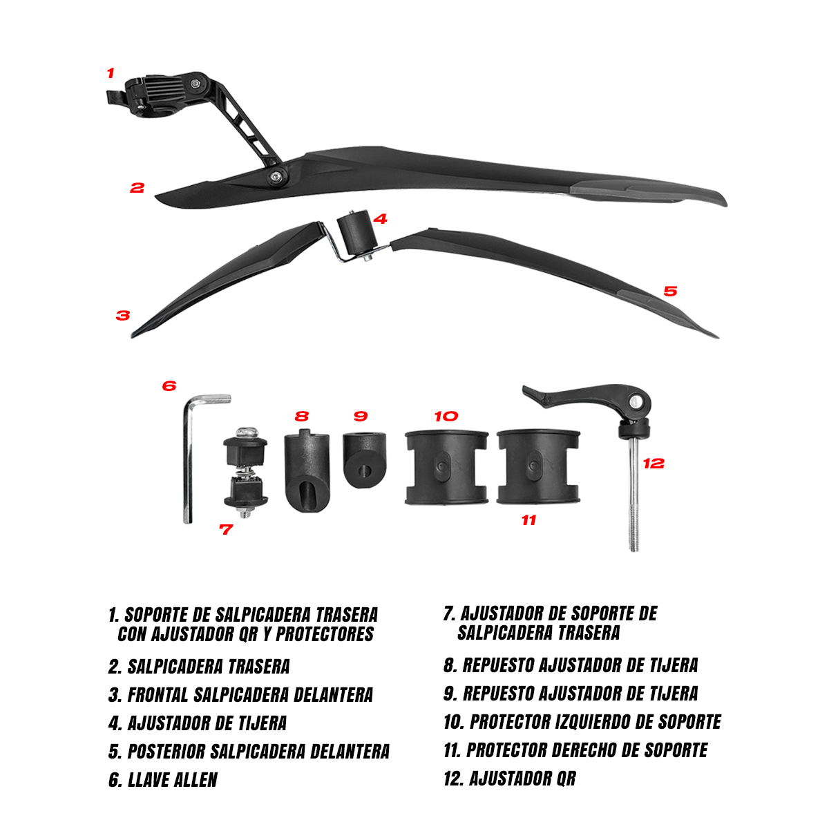 Salpicaderas Bicicleta Delantera Y Trasera R24-R29 Ultra