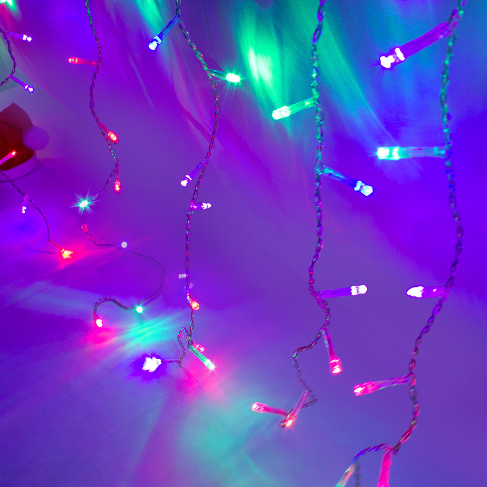 Serie de Luces Decorativa Luz Led Multicolor 150 Focos 8 funciones Cable Transparente 2 m