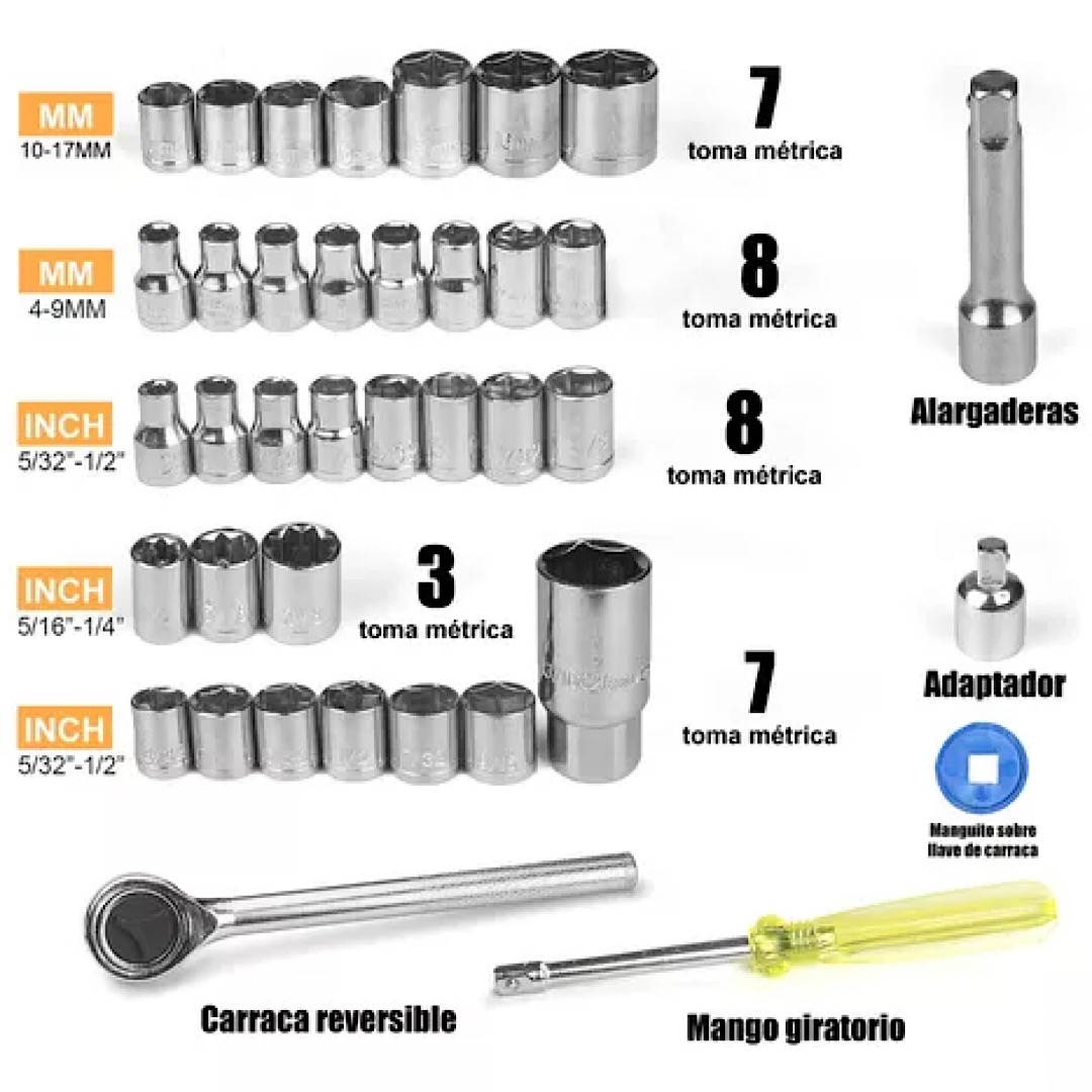 Juego De Dados Con Matraca 40 Piezas Genérica