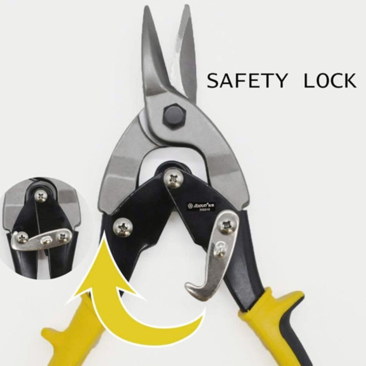 Tijeras Aviador Para Cortar Lamina Hojas Forjadas En Acero Amarillo