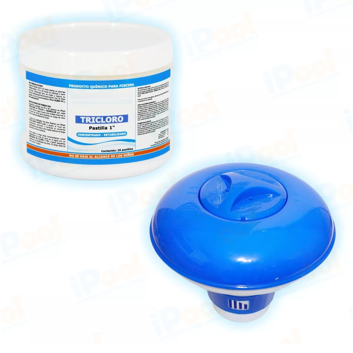 Clorador Flotante Chico Para Alberca + 25 Pastillas Cloro