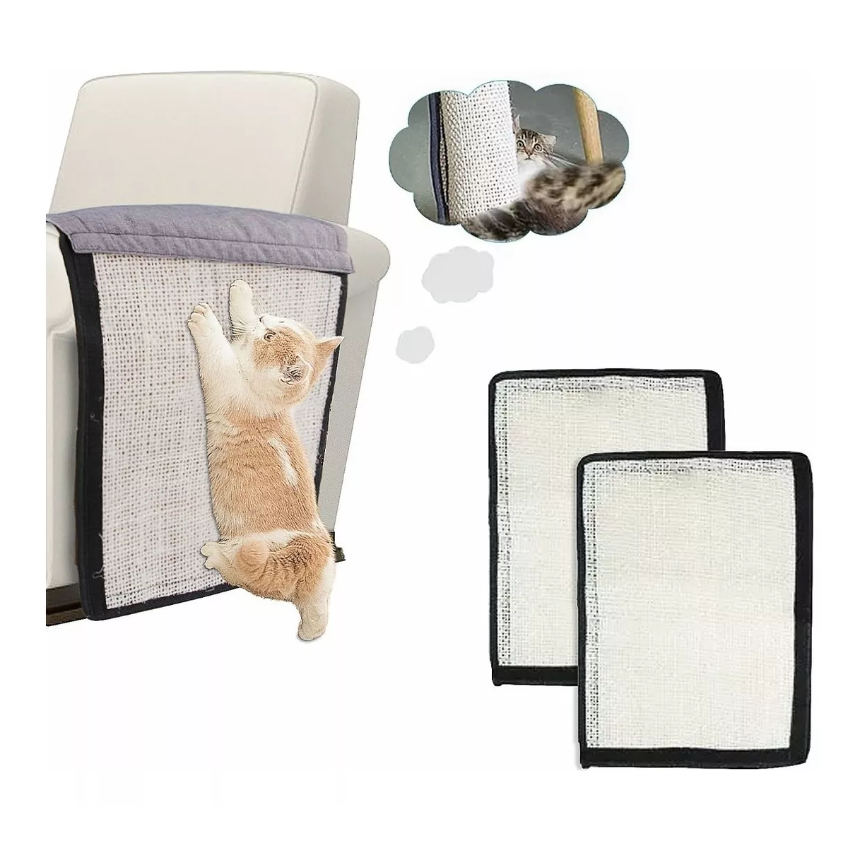 Pack Tablero de Agarre Evitar Que Los Gatos Agarren El Sofá 2pcs