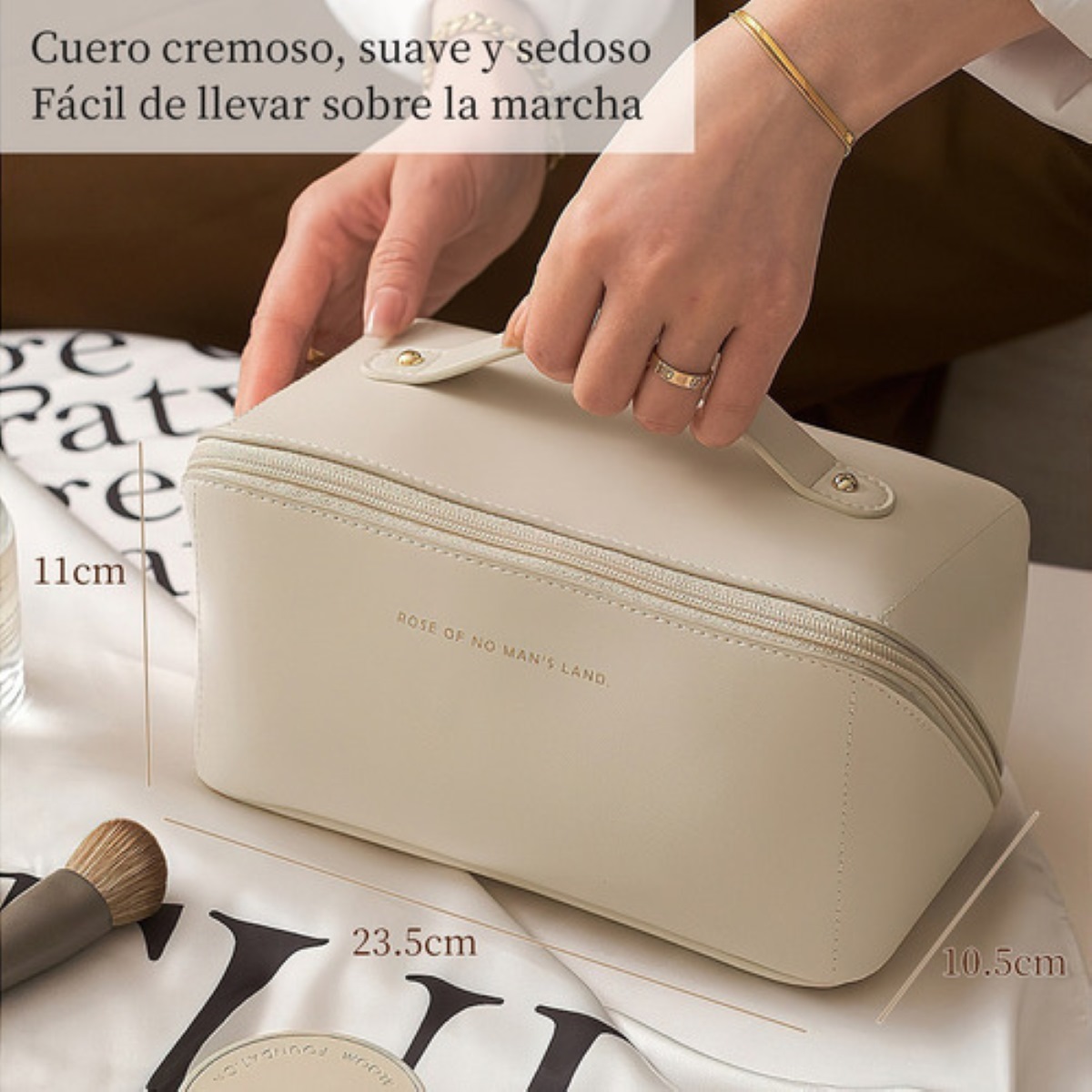 Neceser De Viaje Cosmetiquera Impermeable Portátil Blanco