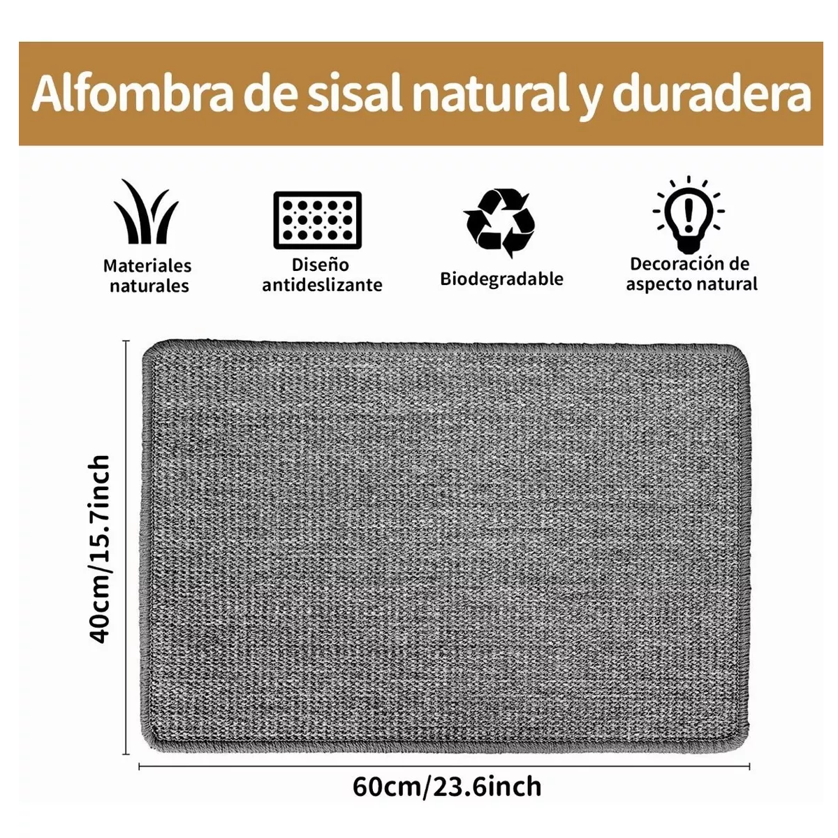 Alfombrilla Para Rascar, Tapetes Rascadores Para Gatos Gris