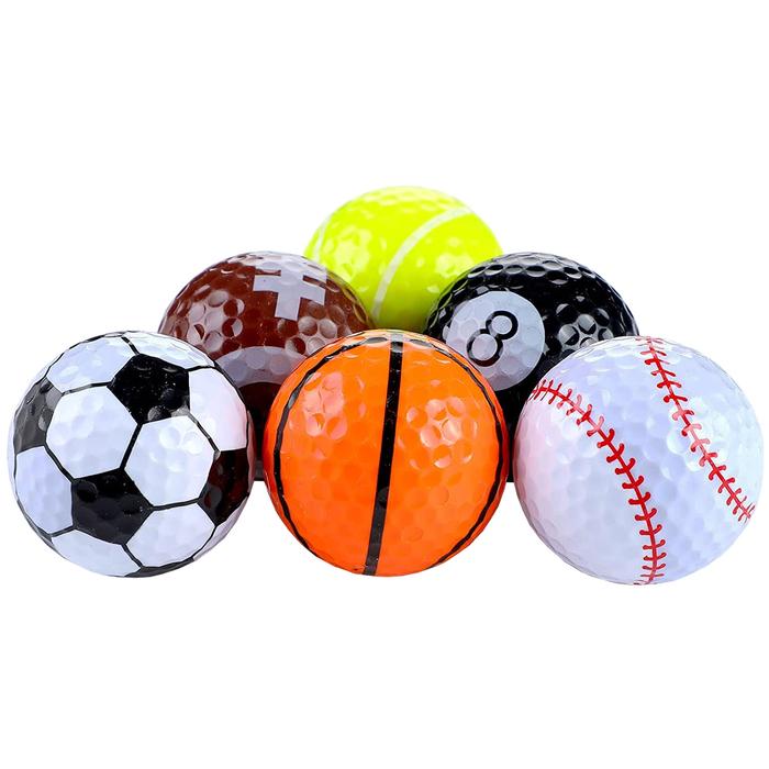 Bola para golf en miniatura MXGOT-001-7 6 Pzas 4cm Diámetro Golf o Minigolf Caucho Sintético Deportes Multicolor, GolfSports