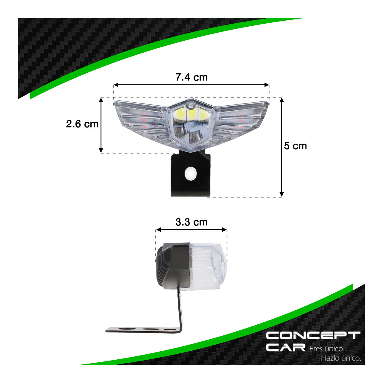 Par Luz Stop Para Motocicleta Universal Led Estrobo Alas