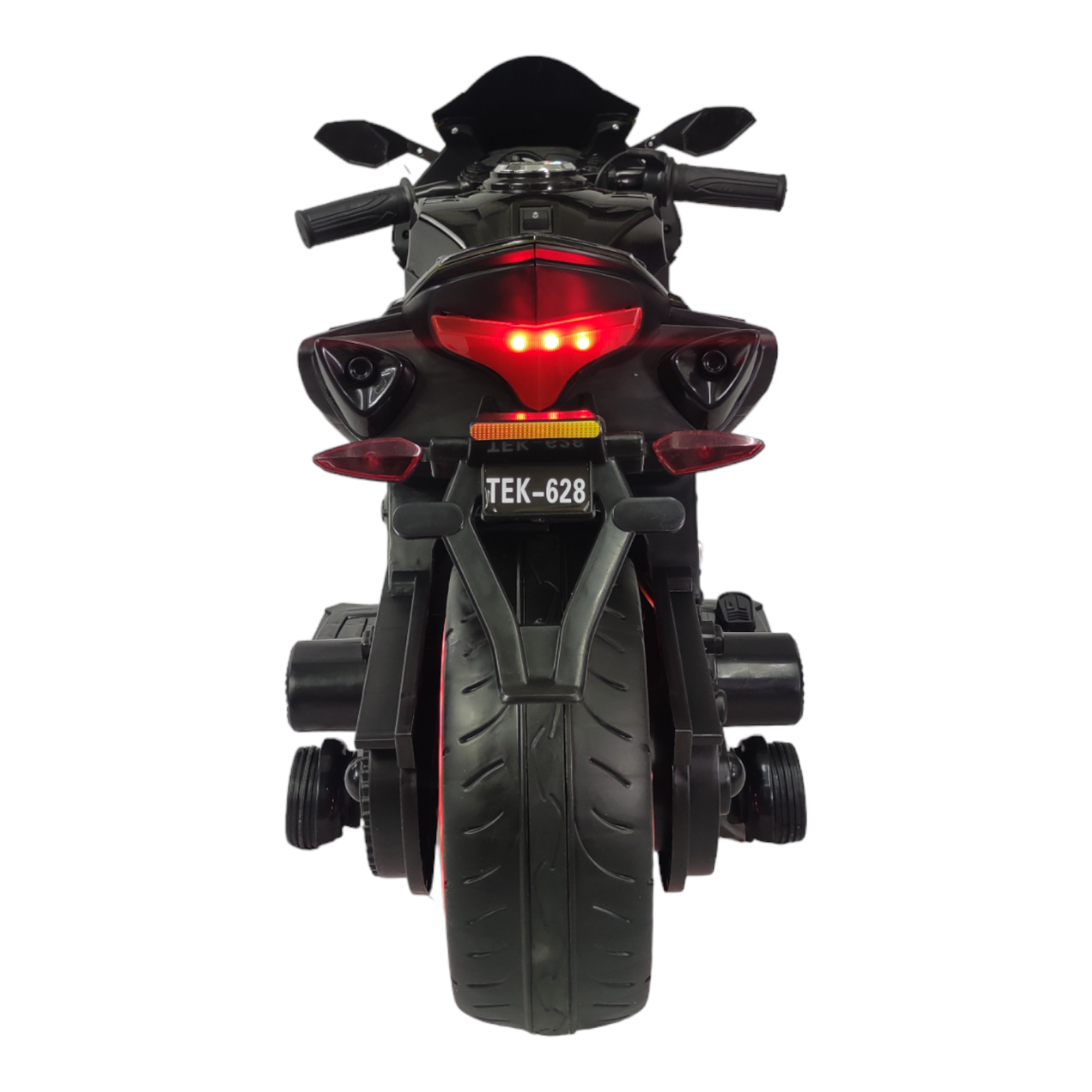 Motocicleta Montable Eléctrica Tres Ruedas Luz LED 12v  - Negro