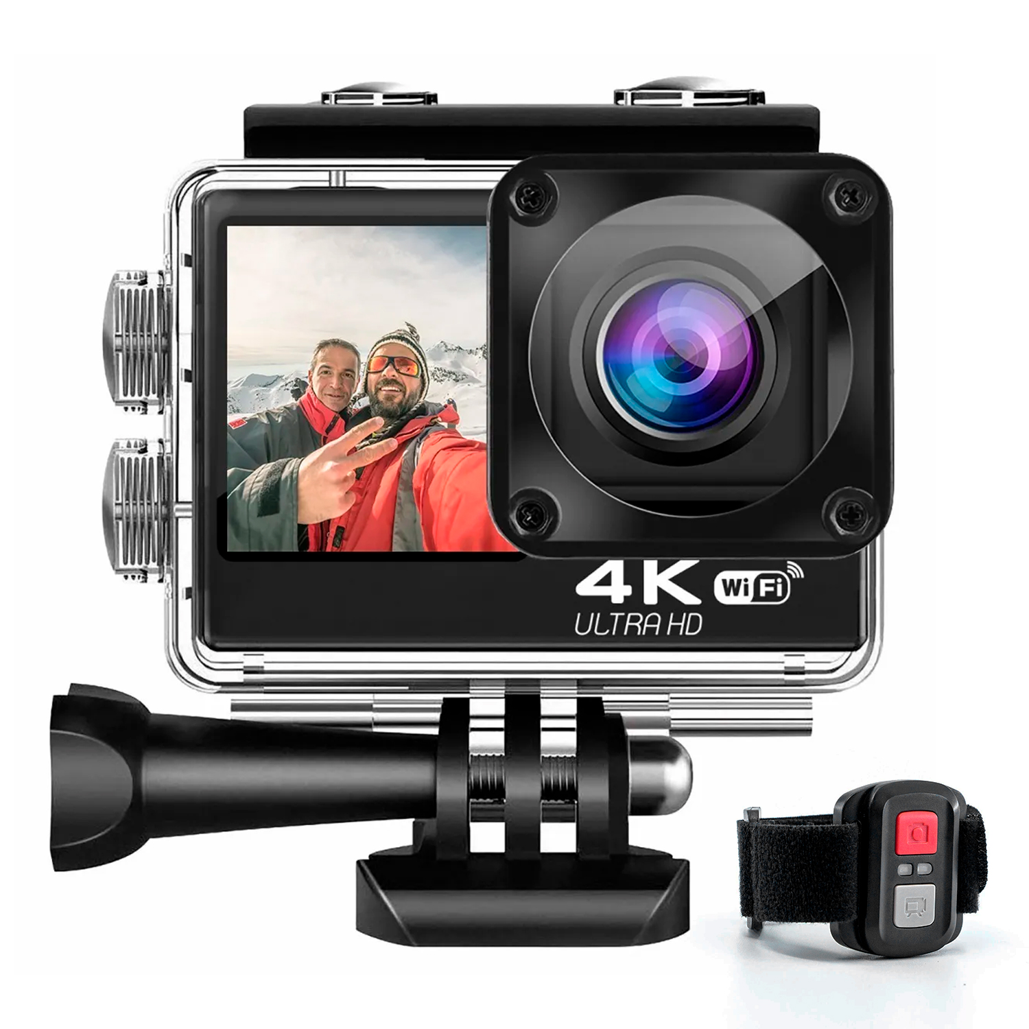 Camara Deportiva 4k Wifi Sumergible Gopr Pantalla Dual Touch