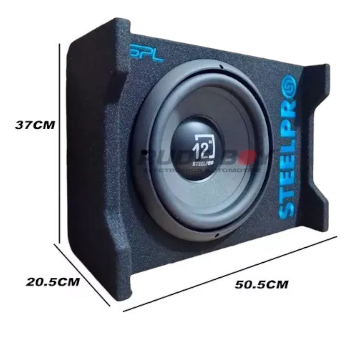 Woofer 12 amplificado steelpro 1200w+ 2 tweeter krack