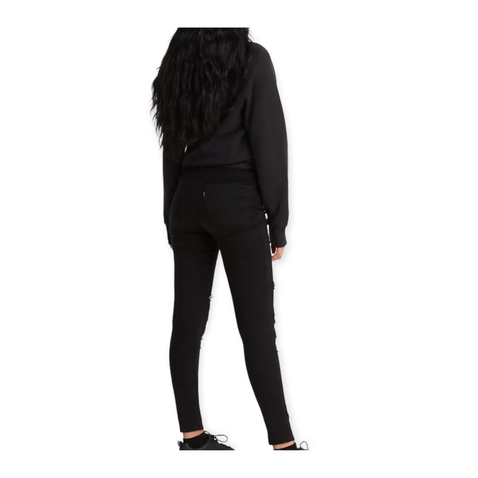 Pantalon Levis 721 Negro Mujer Skinny Cintura Alta 188820438