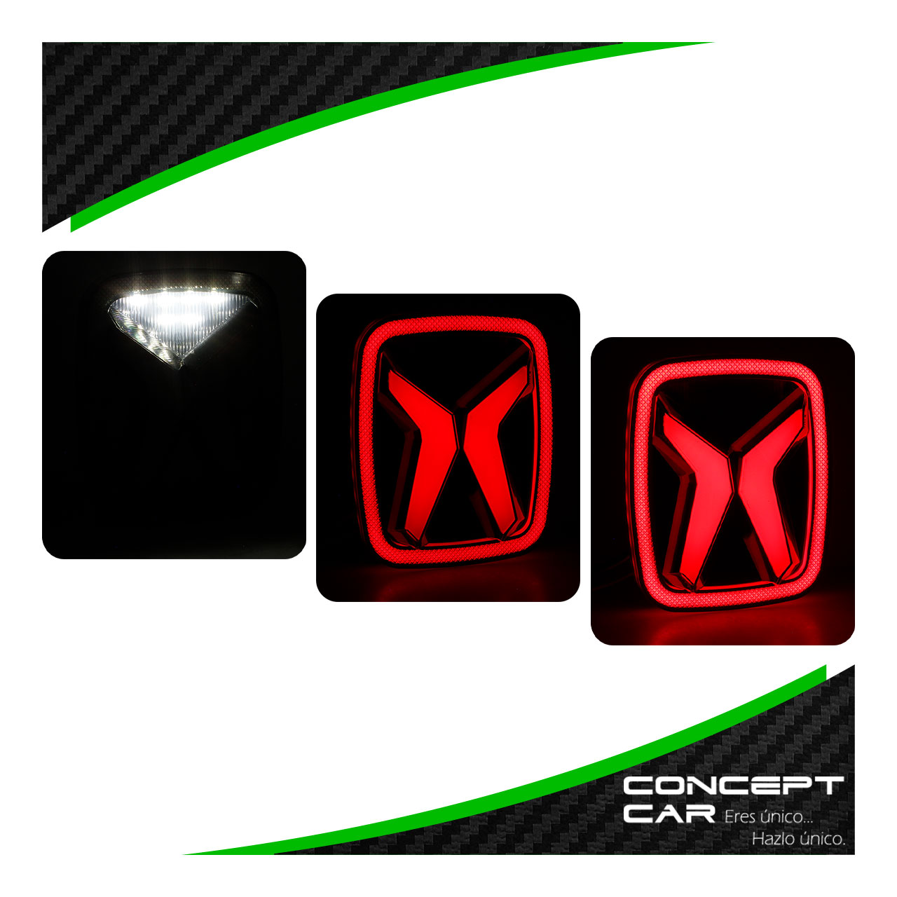 Plafon Calavera Tipo Jeep Led Gel Humo Universal 12-24v