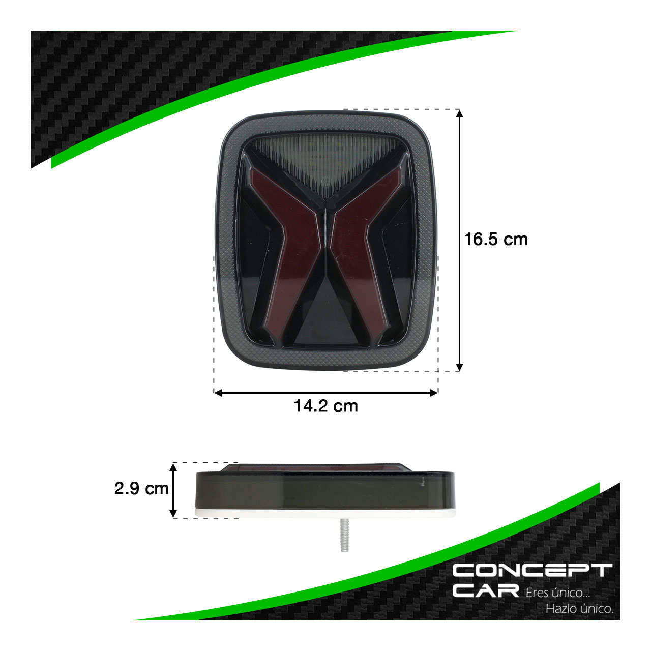 Plafon Calavera Tipo Jeep Led Gel Humo Universal 12-24v