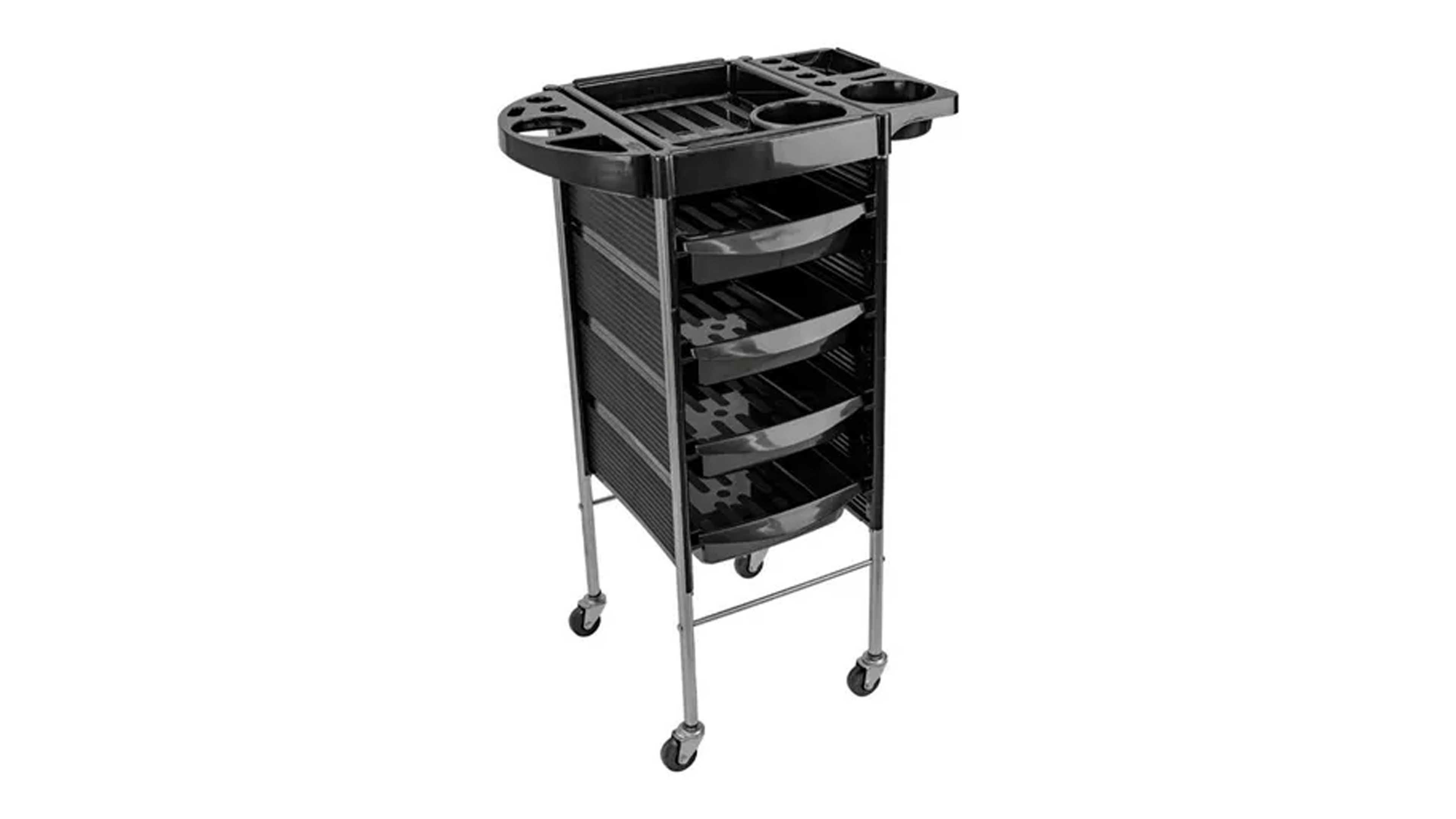 Carrito Auxiliar Estetica Compraymas Mueble Barberia Carrito Negro 