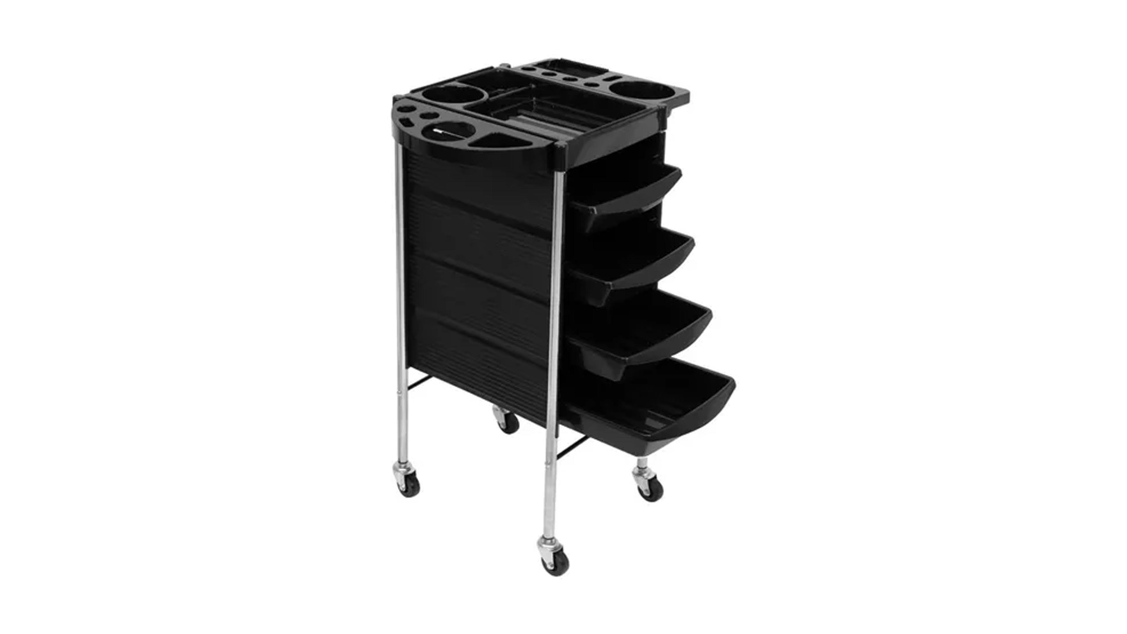 Carrito Auxiliar Estetica Compraymas Mueble Barberia Carrito Negro 