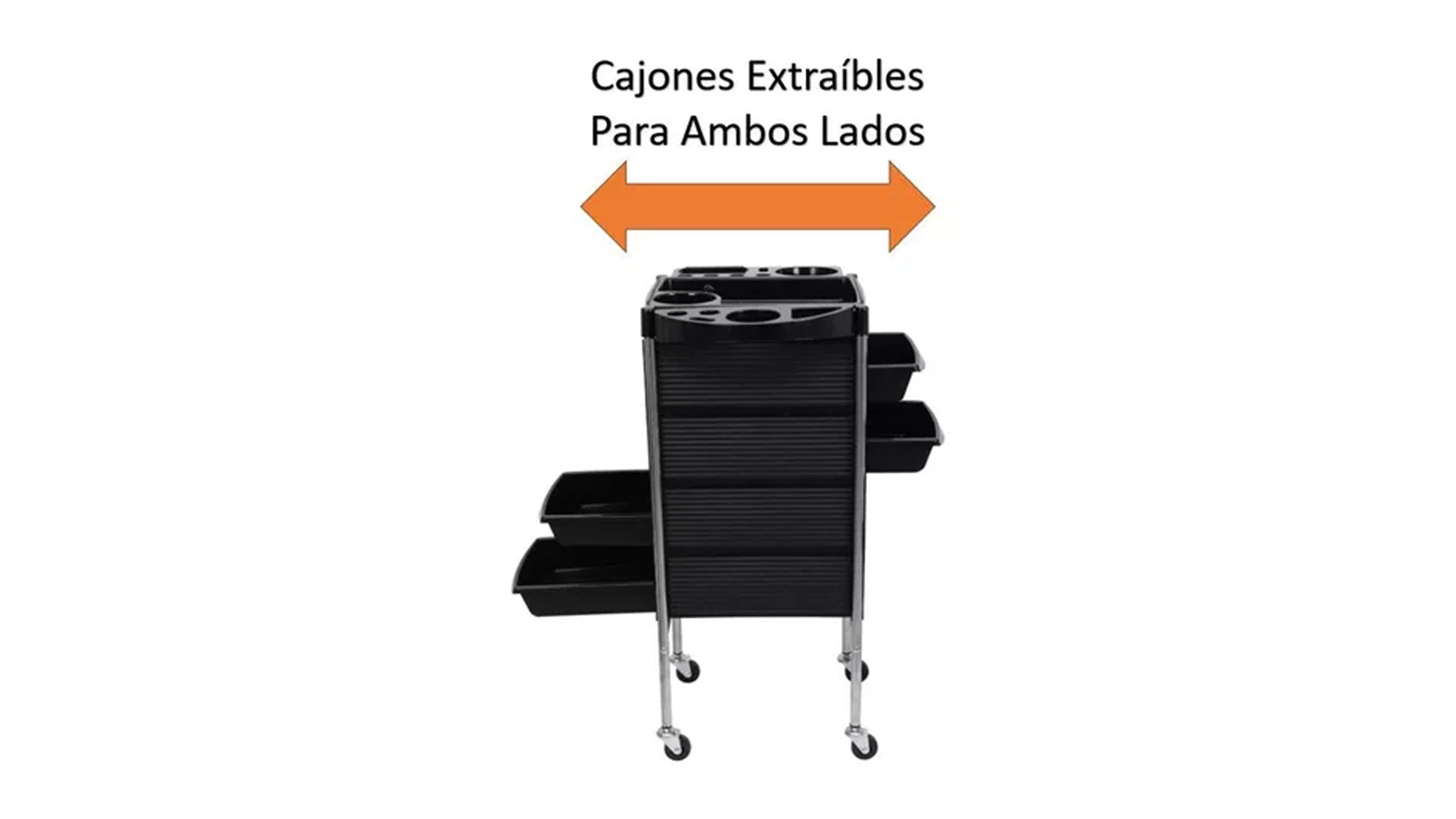 Carrito Auxiliar Estetica Compraymas Mueble Barberia Carrito Negro 