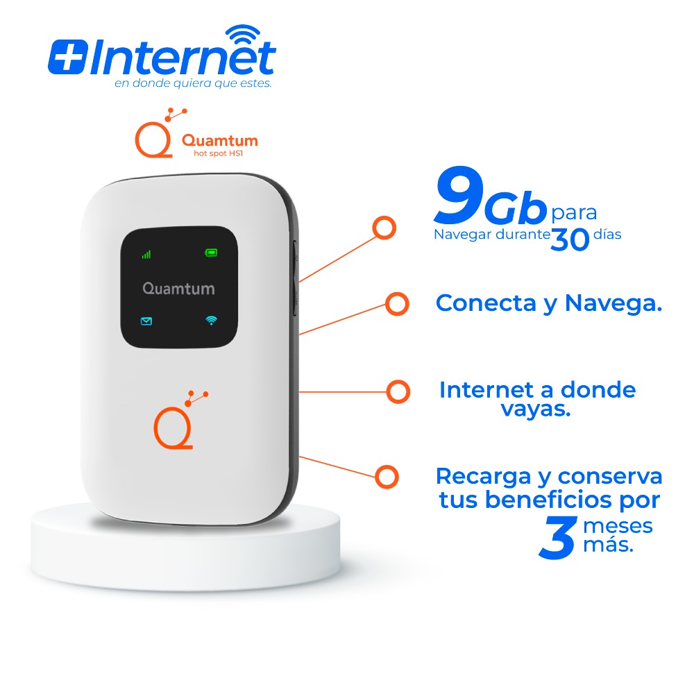 Quamtum Hotspot Hs1 4g (incluye Internet)