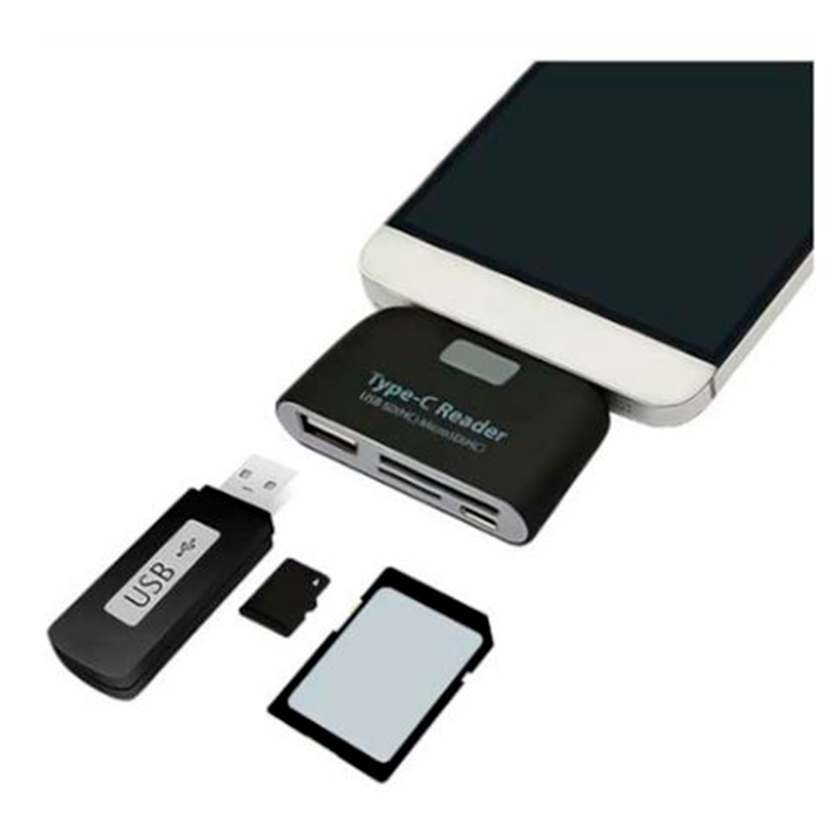 Lector De Tarjeta De Memorias Para Celulares Entrada Tipo C.