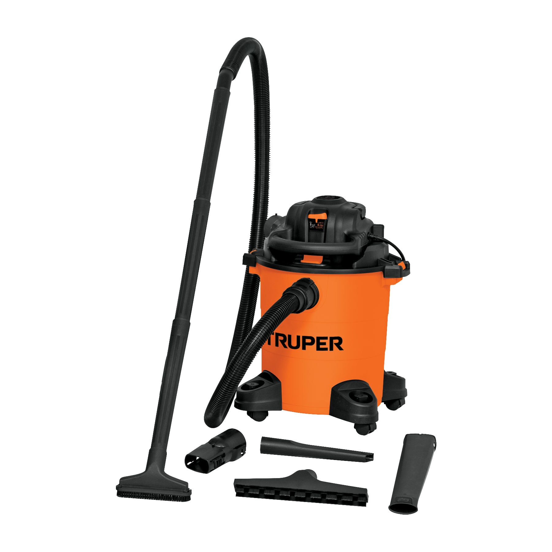 ASPIRADORA/SOPLADORA DE SÓLIDOS Y LÍQUIDOS 5 GAL, PLÁSTICA TRUPER 101521