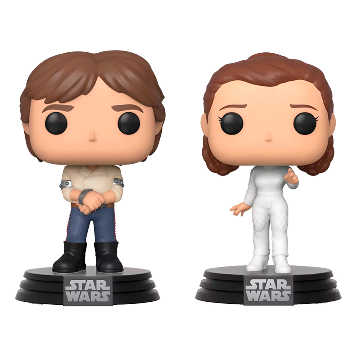 Funko Pop Han Solo Y Princesa Leia Paquete 2 Piezas Star Wars Figura Original