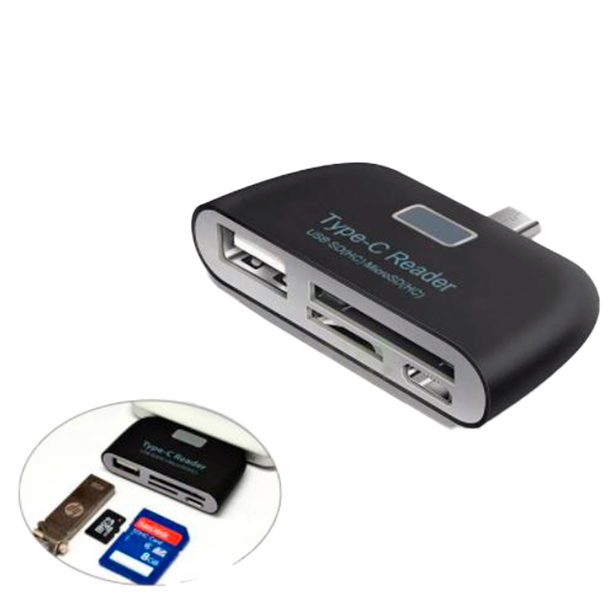 Lector De Tarjeta De Memorias Para Celulares Entrada Tipo C.