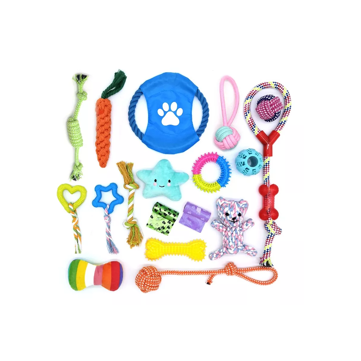 Kit De 18 Piezas Juguete De Cuerda Para Perro