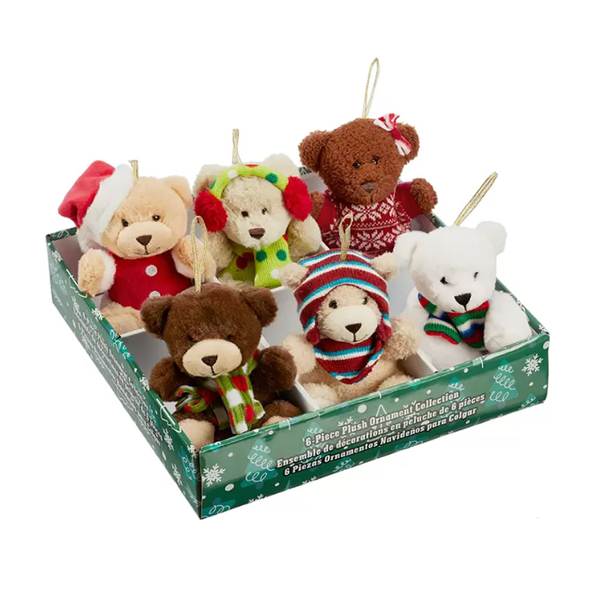 Adornos de Peluche Navideños Ositos Hugfun