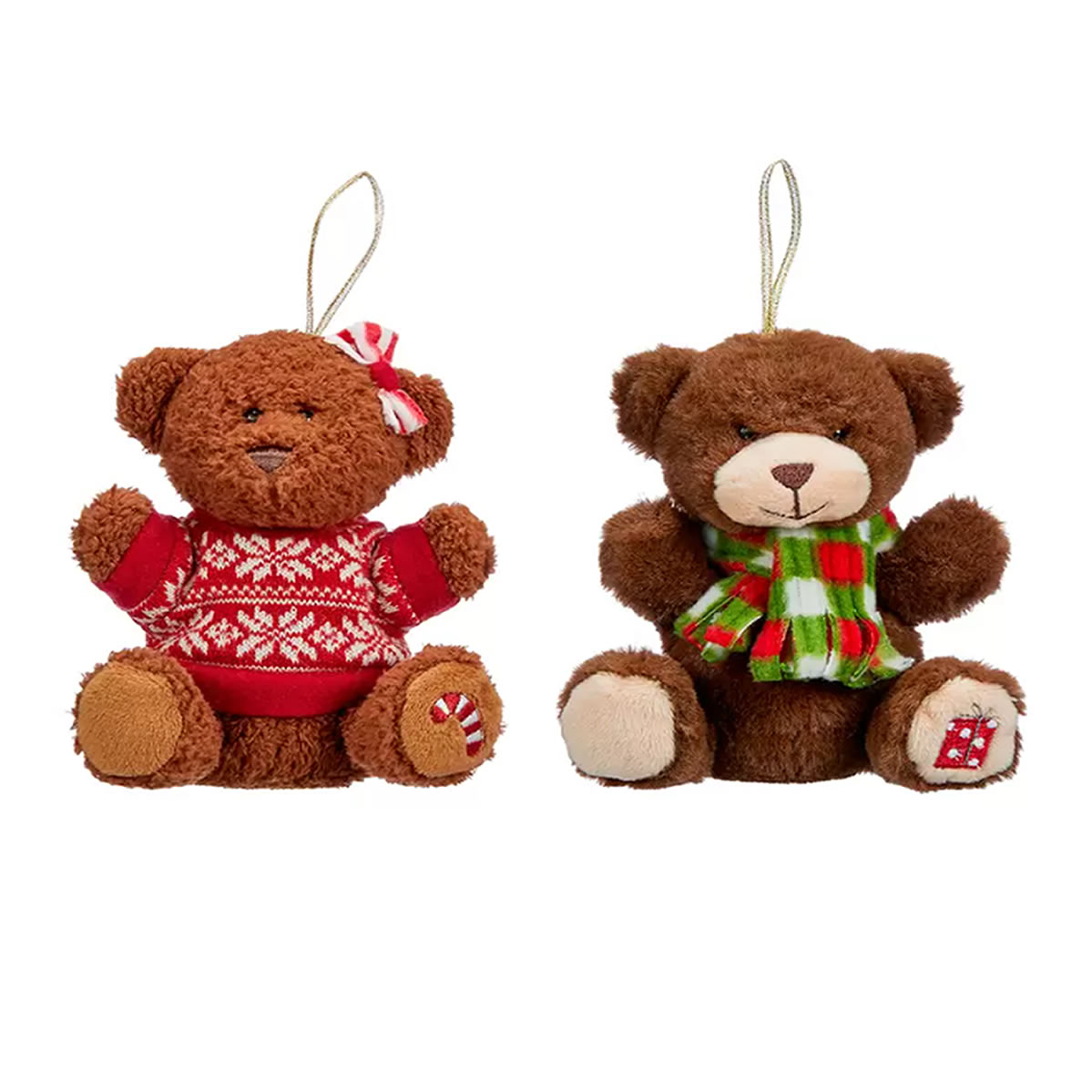 Adornos de Peluche Navideños Ositos Hugfun