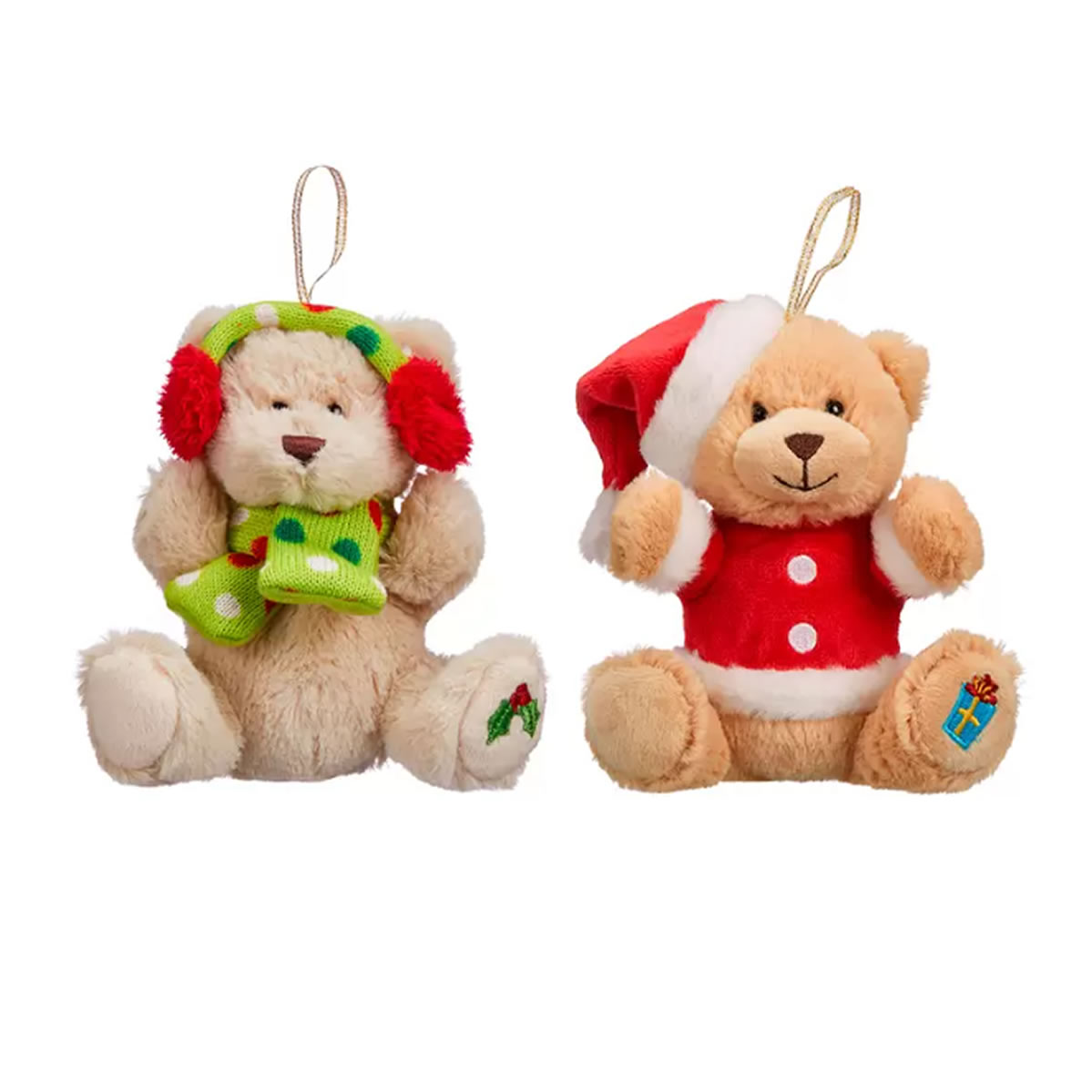 Adornos de Peluche Navideños Ositos Hugfun