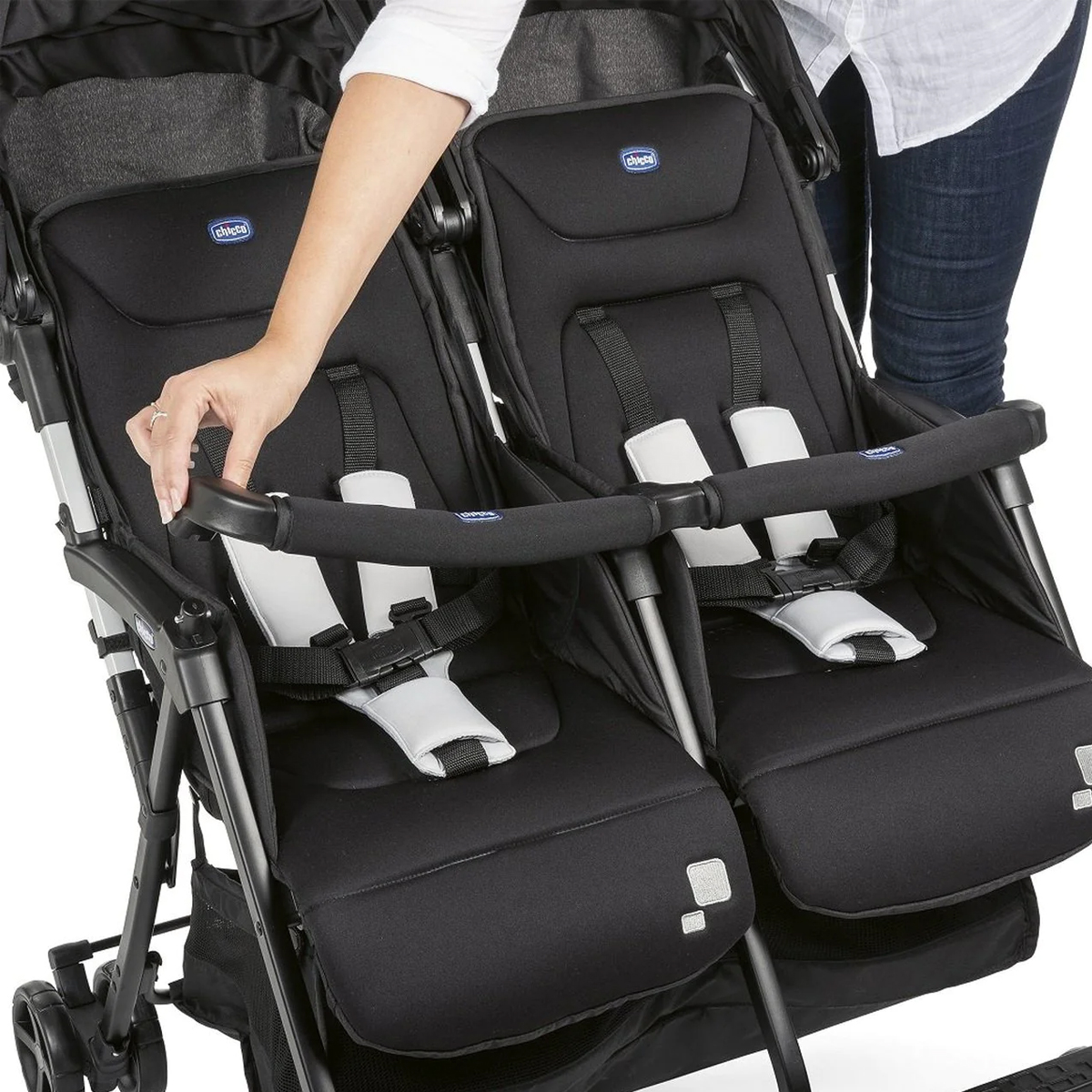 Carriola Gemelar Doble Chicco OHlala Twin Negro