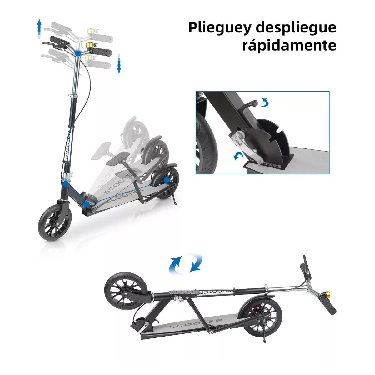 Patinetes De Pedaleo Asistido Para Jóvenes Y Adultos Negro