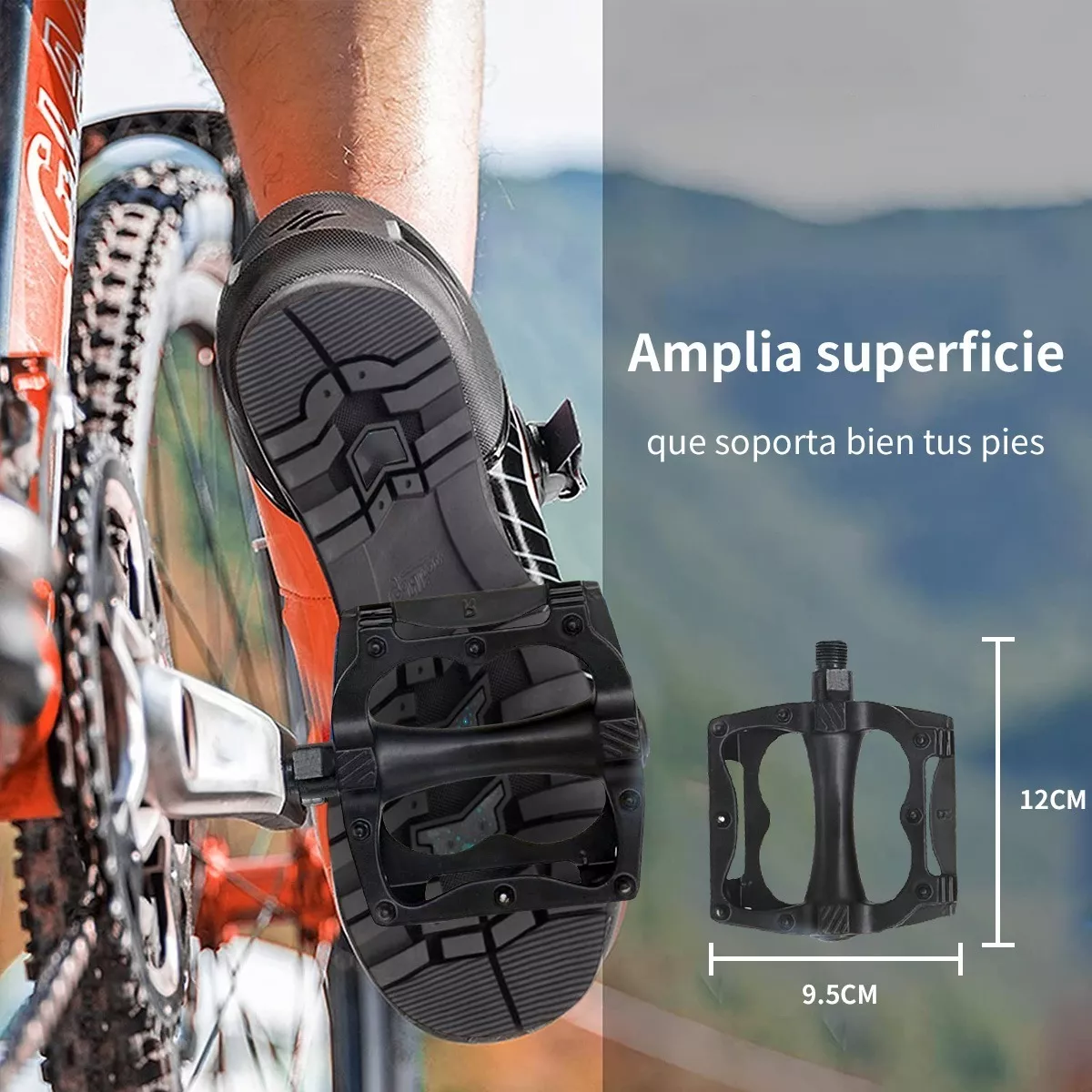 Pedales Para Bicicleta Antideslizante Carretera Aluminio Mtb