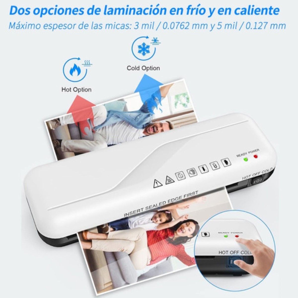 Laminadora Enmicadora Térmica+cortador De Papel+35 Micas 