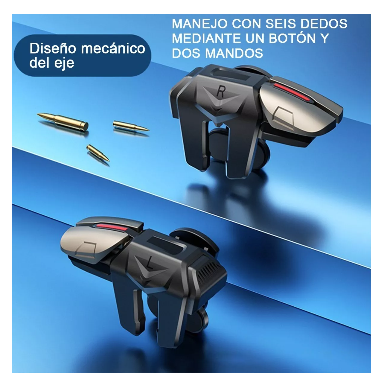 Gatillos Para Celular Dedales Gamer 42 Piezas Negro