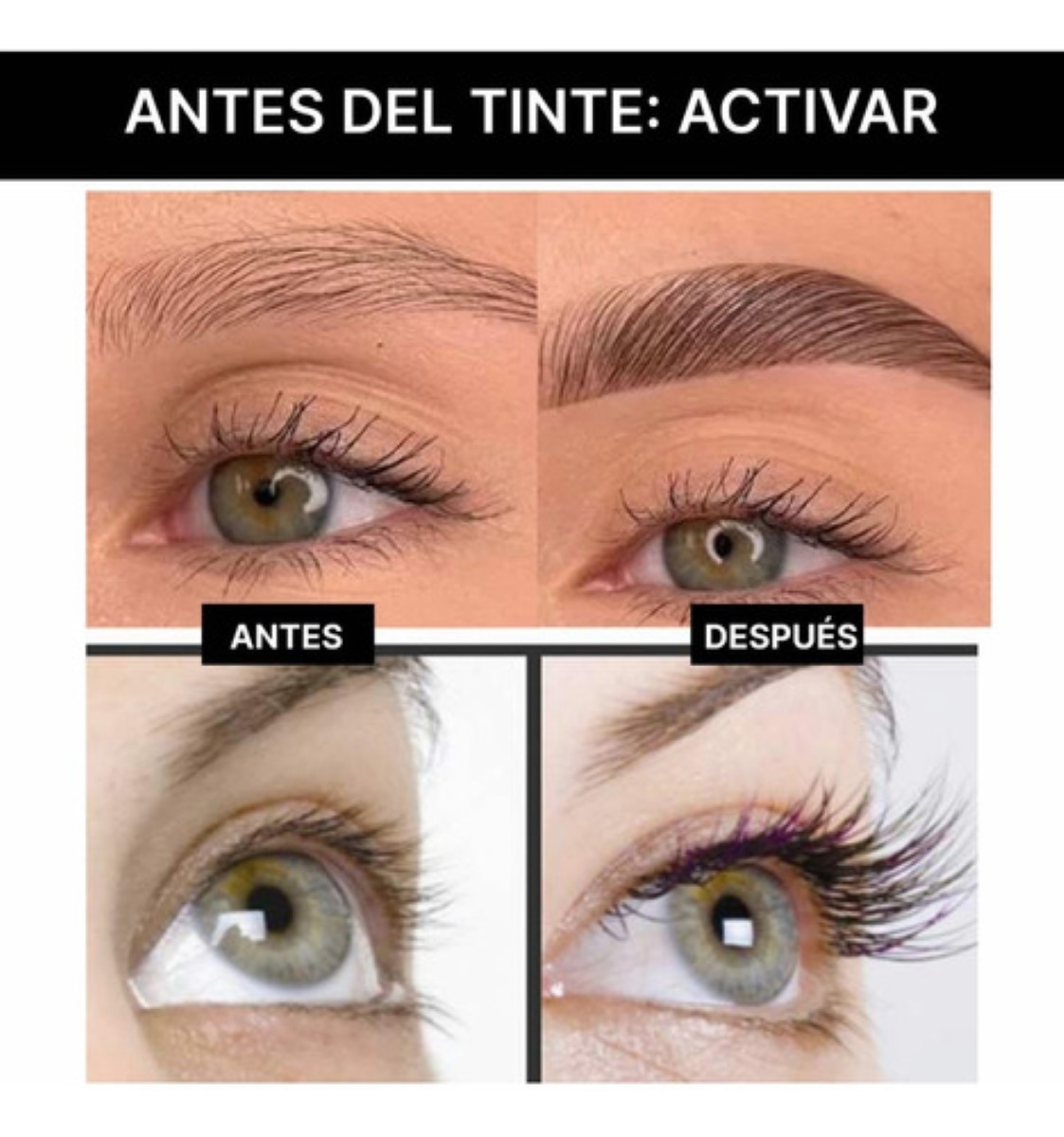 Kit Henna Para Cejas Natural Color Semipermanente Gel Negro