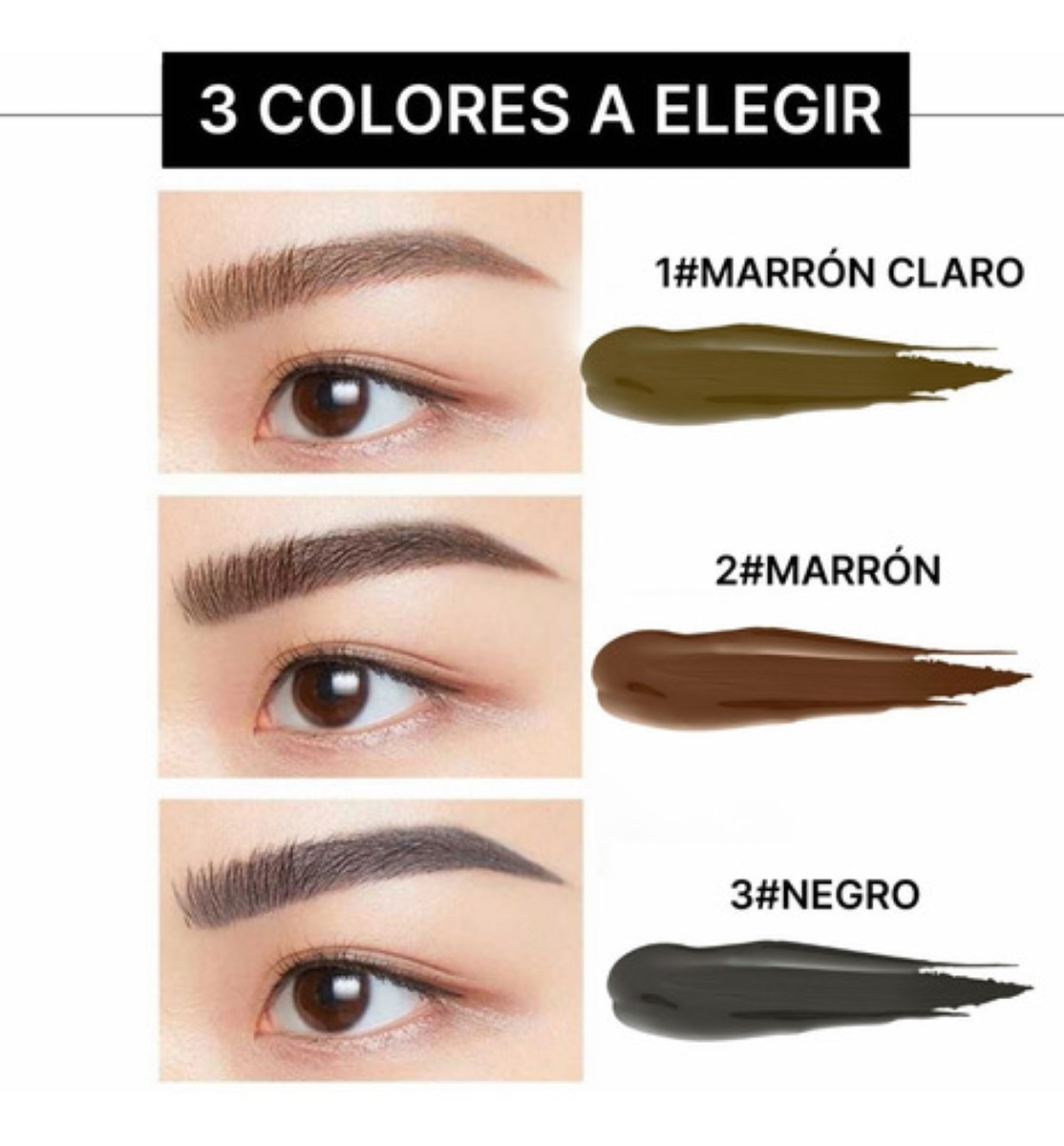Kit Henna Para Cejas Natural Color Semipermanente Gel Negro