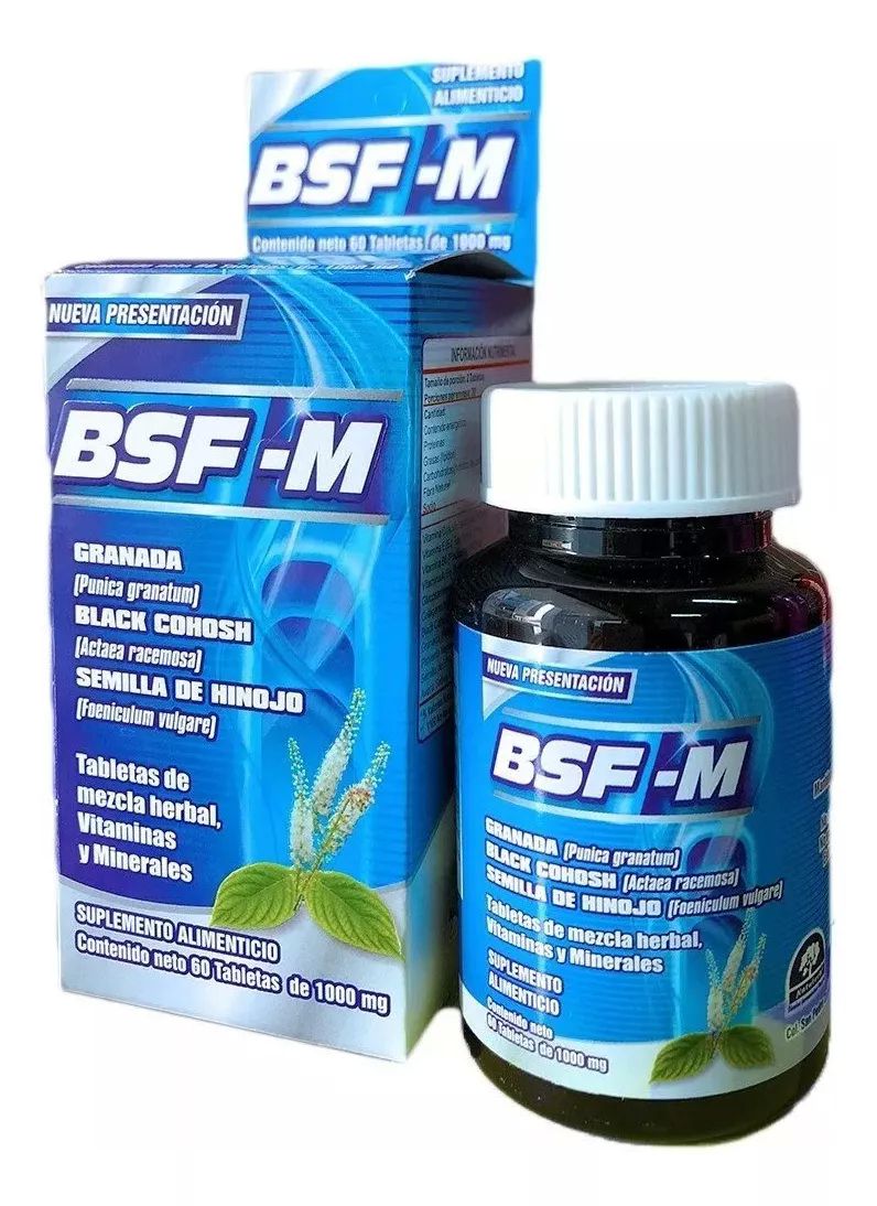 BSF-M Suplemento masculino con Black Cohosh, Semilla de Hinojo y Granada