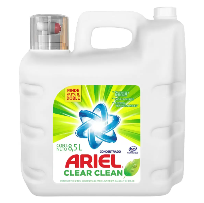 Detergente Concentrado Ariel Clear Clean 654718 8.5 l
