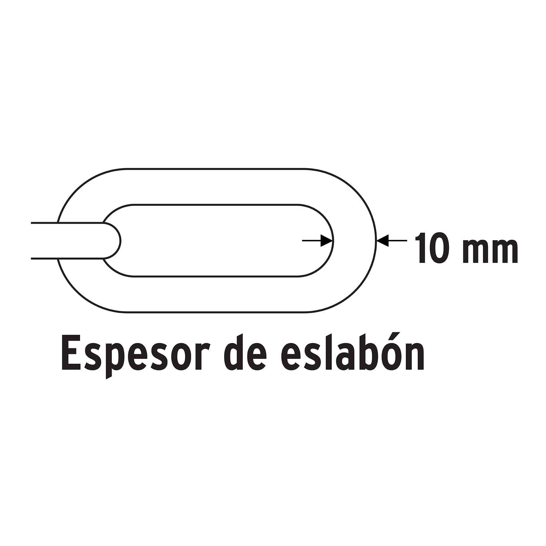 CANDADO CON CADENA FORRADA DE 10 MM, HERMEX 49621