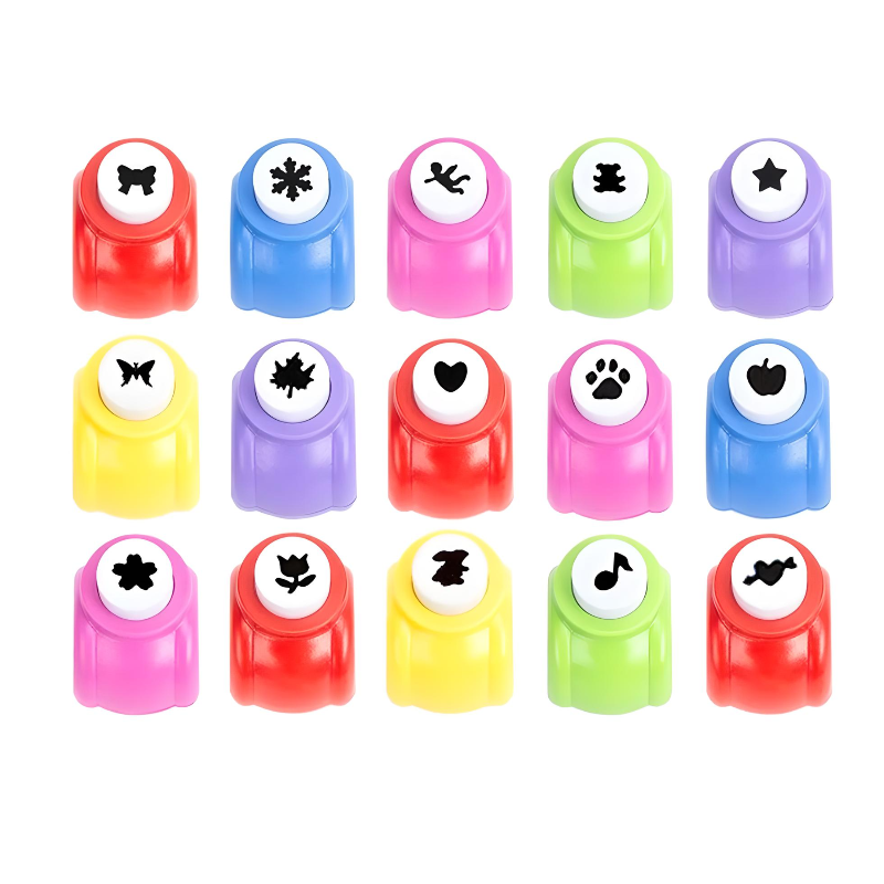 Mini Perforadoras Para Papel De Figuras Pack 15 Diferentes