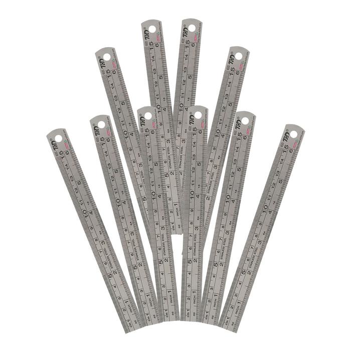 Reglas graduadas MXRLX-006-1 10 Pzs 15cm Acero Inoxidable Gris, RulexPro15