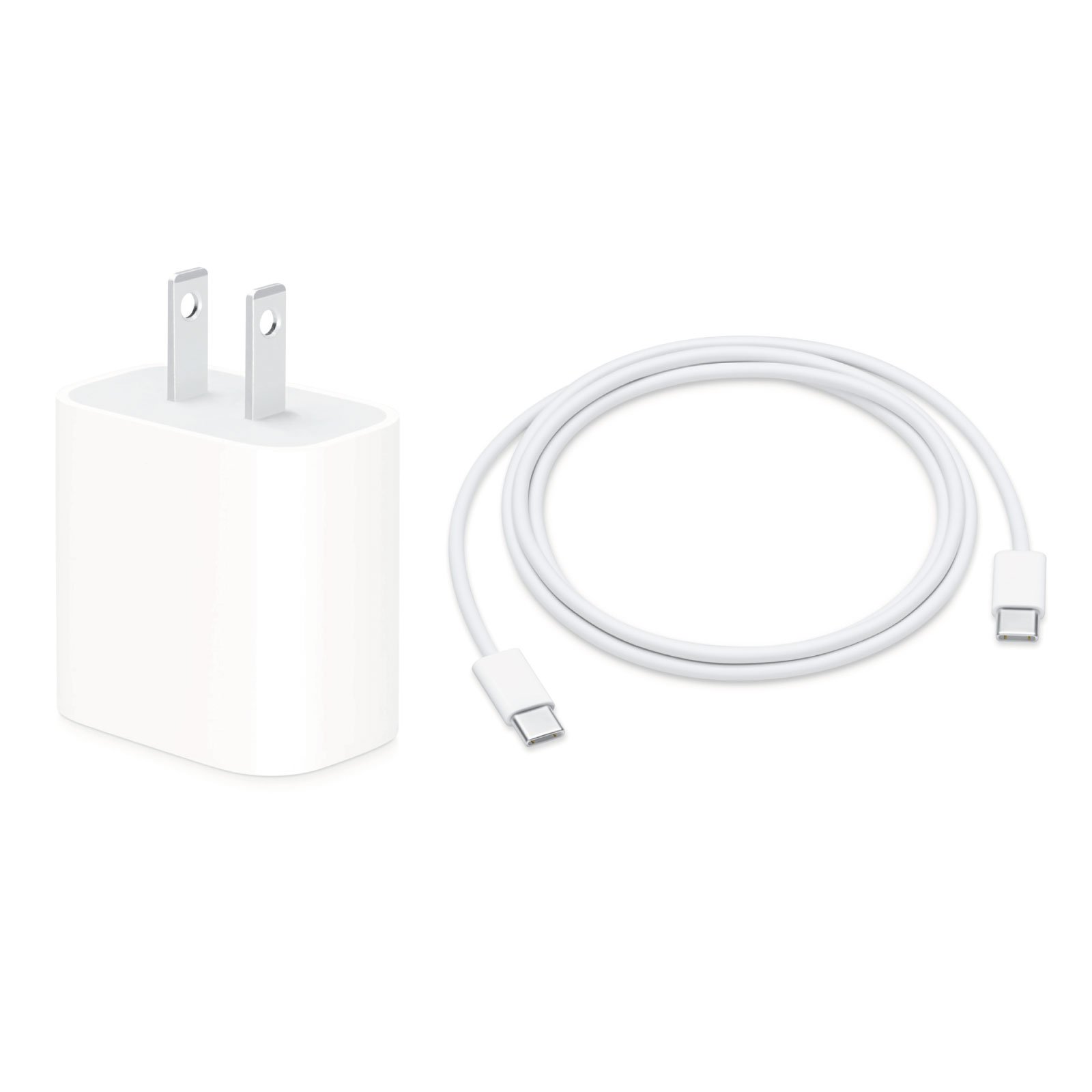 Combo Cargador 20w + Cable Usb C Carga Rápida Para iPhone Color Blanco