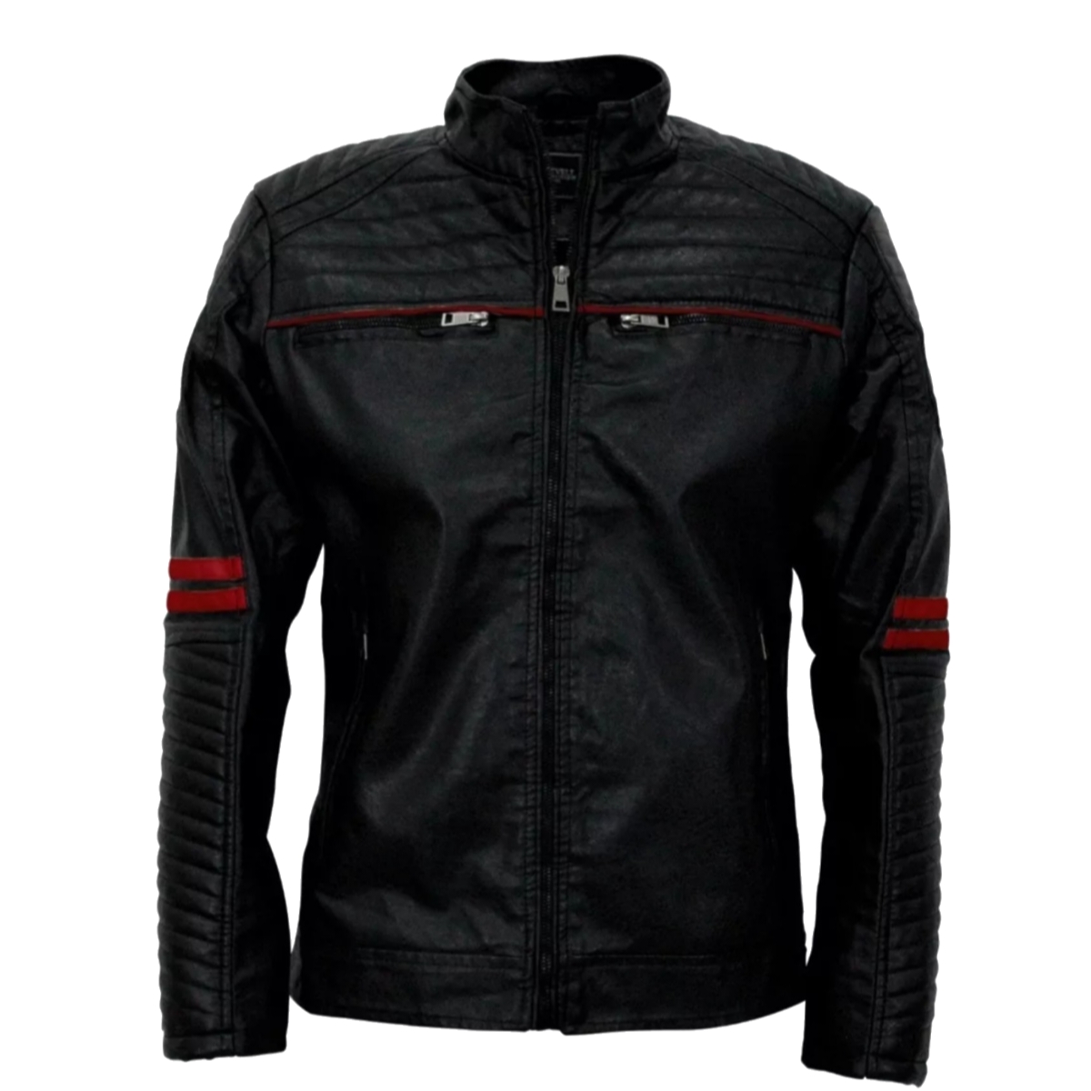 Chamarra para hombre tipo piel estilo biker