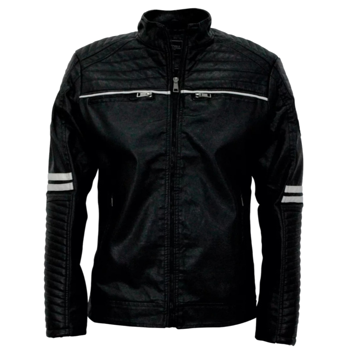 Chamarra para hombre tipo piel estilo biker